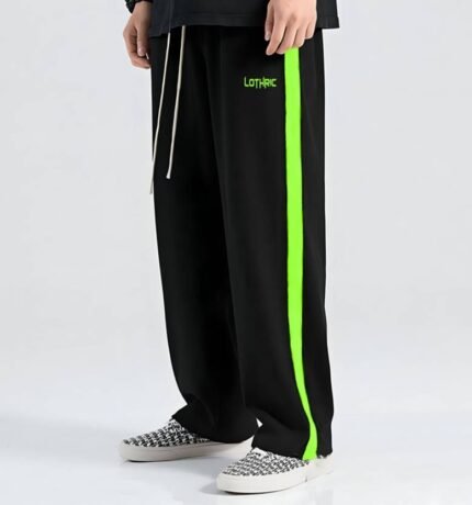 Lothric  Men Self Design Black Track Pants