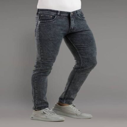 Metronaut Men Slim Mid Rise Dark Grey Jeans