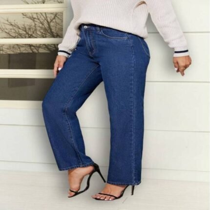 Women Fit Mid Rise Blue Jeans